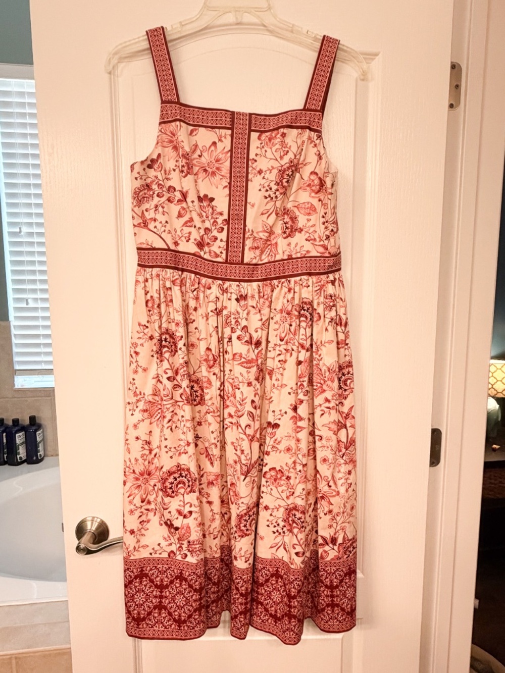 Gal Meets Glam Esme Dress | Red Toile Floral | Midi | Size 10 — See Notes